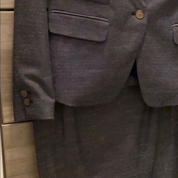 Heathered Navy skirt suit Loft - Picture 3 of 3